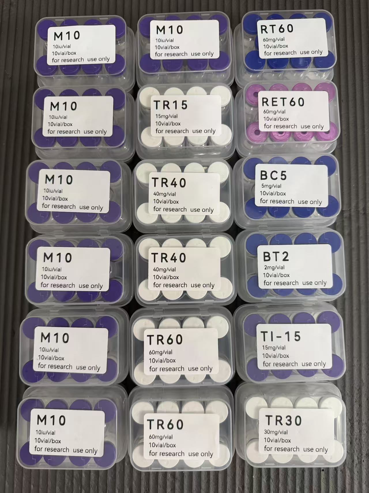 Supplied labeled laboratory packaging
